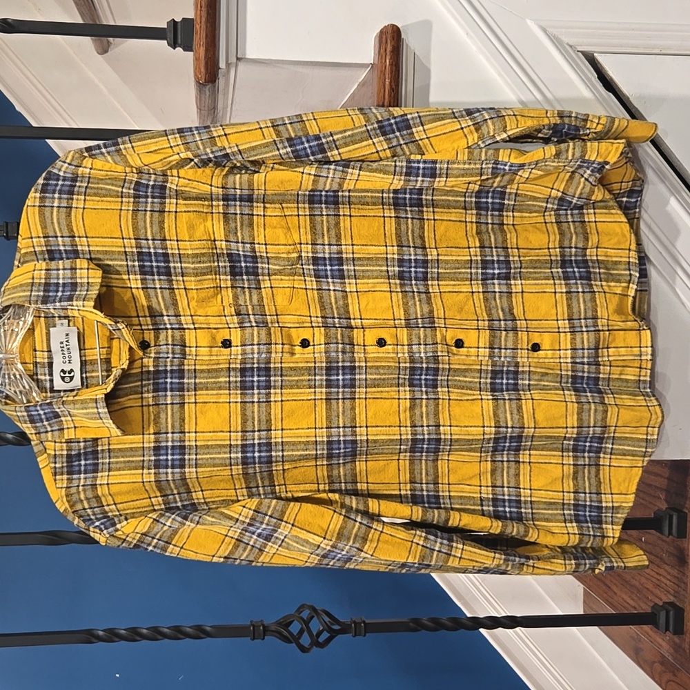 Copper Mountain - S flannel shirt, yellow.